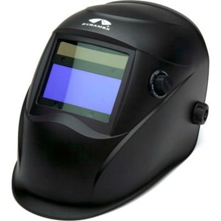 PYRAMEX Leadhead Auto-Darkening Welding Helmet - Manual, 100x45mm, Matte Black WHAM1020MB